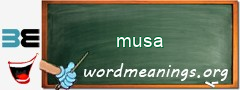 WordMeaning blackboard for musa